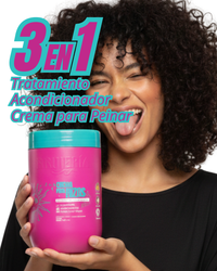Crema Para Rizos 3 en 1 — Definidor Antifrizz x 1000ml | Brujería Capilar
