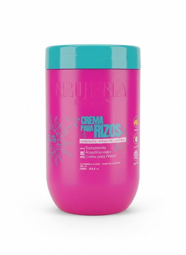 Crema Para Rizos 3 en 1 — Definidor Antifrizz x 1000ml | Brujería Capilar